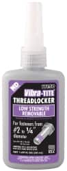 Vibra-Tite - 50 mL Bottle, Purple, Low Strength Liquid Threadlocker - Series 111, 24 hr Full Cure Time, Hand Tool Removal - Exact Tooling