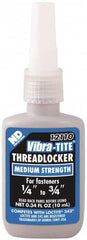 Vibra-Tite - 10 mL Bottle, Blue, Medium Strength Liquid Threadlocker - Series 121, 24 hr Full Cure Time, Hand Tool Removal - Exact Tooling