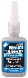 Vibra-Tite - 10 mL Bottle, Blue, Medium Strength Liquid Threadlocker - Series 122, 24 hr Full Cure Time, Hand Tool Removal - Exact Tooling
