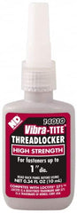 Vibra-Tite - 10 mL Bottle, Red, High Strength Liquid Threadlocker - Series 140, 24 hr Full Cure Time, Hand Tool, Heat Removal - Exact Tooling