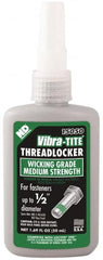 Vibra-Tite - 50 mL Bottle, Green, Medium Strength Liquid Threadlocker - Series 150, 24 hr Full Cure Time, Hand Tool Removal - Exact Tooling