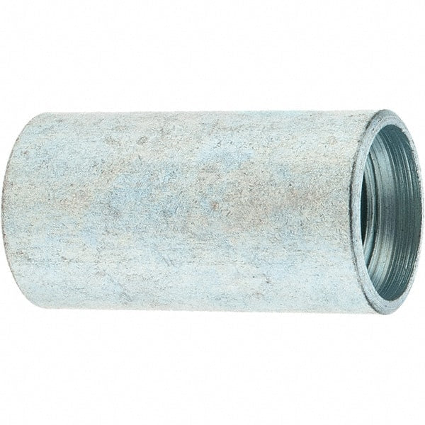 Made in USA - Class 300, 3/8" Galvanized Pipe Coupling - Threaded, Steel - Exact Tooling