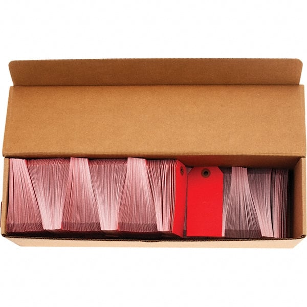 NMC - 1-7/8" High x 3-3/4" Long, Safety & Facility Blank Tag - 1 Side, Red Cardstock - Exact Tooling