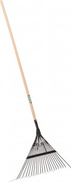 UnionTools - Landscape Rake with 48" Straight Wood Handle - 23" Blade Width, 22 Tines, 22" Tine Length - Exact Tooling