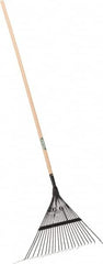 UnionTools - Landscape Rake with 48" Straight Wood Handle - 23" Blade Width, 22 Tines, 22" Tine Length - Exact Tooling
