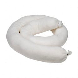 PRO-SAFE - 14 Gal, 4' Long, 3" Diam, Polypropylene Sock - Oil Only, White - Exact Tooling