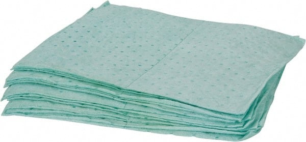 PRO-SAFE - 29 Gal Capacity per Package, Chemical/Hazmat Pad - 17" Long x 15" Wide, Green, Polypropylene - Exact Tooling