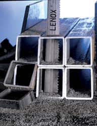 Lenox - 5 to 8 TPI, 13' 11" Long x 1" Wide x 0.035" Thick, Welded Band Saw Blade - Bi-Metal, Toothed Edge, Raker Tooth Set, Flexible Back - Exact Tooling