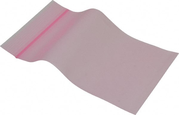 Value Collection - 5" Long x 3" Wide, 4 mil Thick, Self Seal Antistatic Poly Bag - Heavy-Duty Grade - Exact Tooling