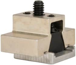 Mitee-Bite - 1,500 Lb Holding Force Single T-Slot Machinable Wedge Clamp - 1-1/2" Wide x 0.632" Deep x 3/4" High Base, 10.8 Lb/Ft Torque, 1/4-20 Screw Thread - Exact Tooling