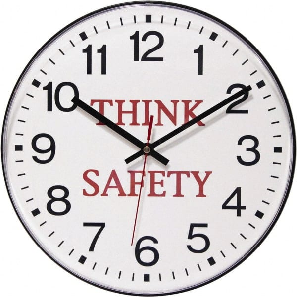 Infinity Insttruments - 11-1/2 Inch Diameter, White Face, Dial Wall Clock - Analog Display, Black Case, Runs on AA Battery - Exact Tooling
