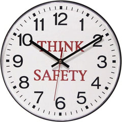 Infinity Insttruments - 11-1/2 Inch Diameter, White Face, Dial Wall Clock - Analog Display, Black Case, Runs on AA Battery - Exact Tooling