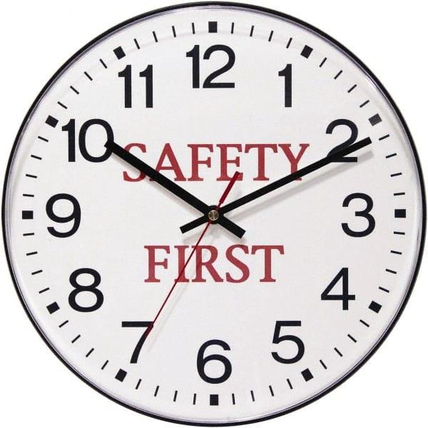 Infinity Insttruments - 11-1/2 Inch Diameter, White Face, Dial Wall Clock - Analog Display, Black Case, Runs on AA Battery - Exact Tooling