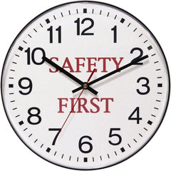 Infinity Insttruments - 11-1/2 Inch Diameter, White Face, Dial Wall Clock - Analog Display, Black Case, Runs on AA Battery - Exact Tooling