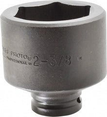 Proto - 3/4" Drive 2-3/8" Standard Impact Socket - 6 Points, 3-3/8" OAL - Exact Tooling