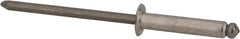 Marson - Button Head Stainless Steel Open End Blind Rivet - Stainless Steel Mandrel, 0.376" to 1/2" Grip, 1/4" Head Diam, 0.129" to 0.133" Hole Diam, 0.65" Length Under Head, 1/8" Body Diam - Exact Tooling