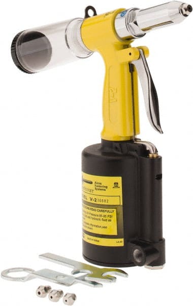 Marson - Up to 3/16" Capacity, Trigger Air Riveter - 0.551" Long Stroke, 1/4" Inlet, V-2 - Exact Tooling
