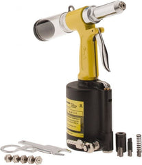 Marson - Up to 1/4" Capacity, Trigger Air Riveter - 9/16" Long Stroke, 1/4" Inlet, V-4 - Exact Tooling