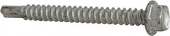 Buildex - #12, Hex Washer Head, Hex Drive, 2" Length Under Head, #3 Point, Self Drilling Screw - Steel - Exact Tooling