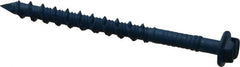 Made in USA - 3/16" Diam, 2-1/4" Length Under Head, Hex Drive, Concrete Screw & Masonry Fastener - Steel, Blue Climaseal Finish, Includes Drill Bit - Exact Tooling