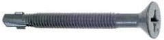Buildex - #12, Flat Head, Phillips Drive, 2-1/4" OAL, #4 Point, Self Drilling Screw - Steel - Exact Tooling