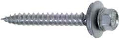 Buildex - #9 Hex Washer Head Sheet Metal Screw - Steel, 1" Length Under Head - Exact Tooling