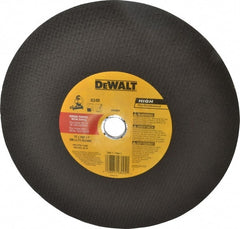 DeWALT - 12" Aluminum Oxide Cutoff Wheel - 7/64" Thick, 1" Arbor, 5,000 Max RPM, Use with Stationary Tools - Exact Tooling