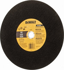 DeWALT - 12" Silicon Carbide Cutoff Wheel - 5/32" Thick, 1" Arbor, 6,400 Max RPM, Use with Circular Saws - Exact Tooling