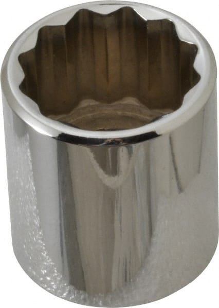 Proto - 3/8" Drive, Standard Hand Socket - 12 Points, 1-5/16" OAL, Chrome Vanadium, Chrome Finish - Exact Tooling