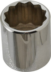 Proto - 3/8" Drive, Standard Hand Socket - 12 Points, 1-5/16" OAL, Chrome Vanadium, Chrome Finish - Exact Tooling