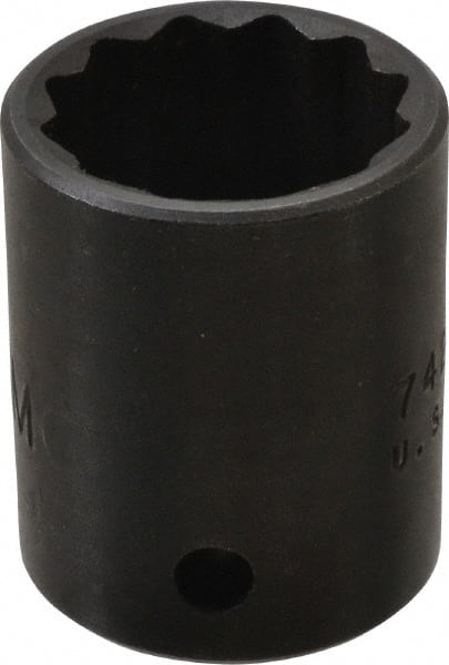 Proto - 1/2" Drive 23mm Standard Impact Socket - 6 Points, 1-1/2" OAL - Exact Tooling