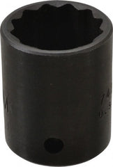 Proto - 1/2" Drive 23mm Standard Impact Socket - 6 Points, 1-1/2" OAL - Exact Tooling