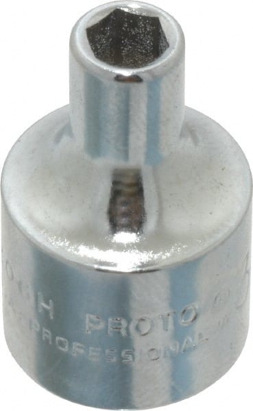 Proto - 3/16", 3/8" Drive, Standard Hand Socket - 6 Points, 1-3/32" OAL, Chrome Vanadium, Chrome Finish - Exact Tooling