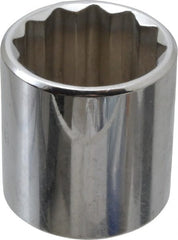 Proto - 3/8" Drive, Standard Hand Socket - 12 Points, 1-3/8" OAL, Chrome Vanadium, Chrome Finish - Exact Tooling