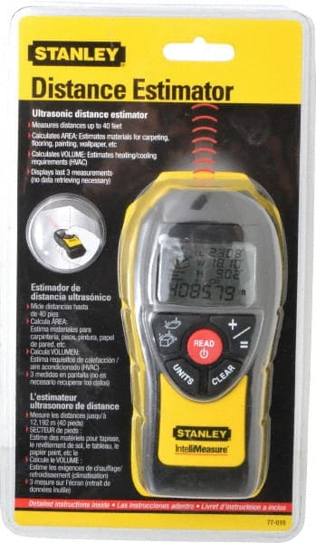 Stanley - 40 Foot Maximum Distance , Distance Estimator - 9 Volt Battery - Exact Tooling