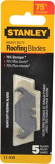 Stanley - 5 Piece Carbon Steel Roofing Blade - 1-7/8" OAL, 0.031" Blade Thickness - Exact Tooling