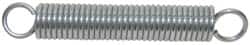 Made in USA - 1/8" OD, 2.64 Lb Max Load, 2.32" Max Ext Len, 0.02" Wire Diam Stainless Steel Extension Spring - 2.67 Lb/In Rating, 0.57 Lb Init Tension, 1-1/2" Free Length - Exact Tooling