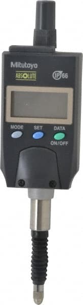Mitutoyo - 0 to 12.7mm Range, 0.0005 & 0.000800" Graduation, Electronic Drop Indicator - Accurate to 0.0008", English & Metric System, LCD Display - Exact Tooling