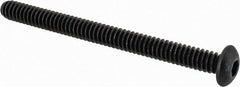 Value Collection - #10-24 UNC Hex Socket Drive, Button Screw - Alloy Steel, Black Oxide Finish, Fully Threaded, 2-1/4" Length Under Head - Exact Tooling