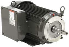 US Motors - TEFC Enclosure, Auto Thermal Protection, 3,450 RPM, 115/208-230 & 110/220 Volt, 60 Hz, Industrial Electric AC/DC Motor - Size 56 Frame, C-Face/Base Mount, 1 Speed, Ball Bearings, 12.8/6.6-6.4 Full Load Amps, B Class Insulation, Reversible - Exact Tooling