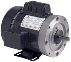US Motors - 2 hp, TEFC Enclosure, No Thermal Protection, 1,725 RPM, 115/230 Volt, 60 Hz, Single Phase Capacitor Start-Cap Run Motor - Size 145TC Frame, C-Face/Base Mount, 1 Speed, Ball Bearings, 19.0/9.5 Full Load Amps, B Class Insulation, Reversible - Exact Tooling