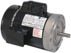 US Motors - 1 hp, TEFC Enclosure, No Thermal Protection, 1,725 RPM, 115/208-230 Volt, 60 Hz, Single Phase Permanent Split Capacitor (PSC) Motor - Size 56C Frame, C-Face Mount, 1 Speed, Ball Bearings, 14.4/7.2 Full Load Amps, B Class Insulation, Reversible - Exact Tooling