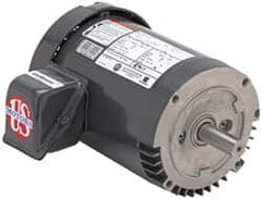 US Motors - 7-1/2 hp, TEFC Enclosure, No Thermal Protection, 3,525 RPM, 208-230/460 Volt, 60 Hz, Three Phase Energy Efficient Motor - Size 213 Frame, C-Face Mount, 1 Speed, Ball Bearings, 20.4-18.4/9.2 Full Load Amps, F Class Insulation, Reversible - Exact Tooling