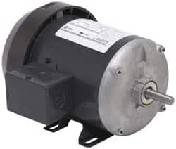 US Motors - 1/6 hp, TEFC Enclosure, No Thermal Protection, 1,725 RPM, 115 Volt, 60 Hz, Single Phase Split Phase Motor - Size 48 Frame, Cradle Mount, 1 Speed, Ball Bearings, 3.40 Full Load Amps, B Class Insulation, Reversible - Exact Tooling