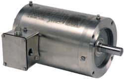 US Motors - 1 hp, TEFC Enclosure, No Thermal Protection, 1,750 RPM, 208-230/460 Volt, 60 Hz, Three Phase Energy Efficient Motor - Size 56C Frame, C-Face Mount, 1 Speed, Ball Bearings, 3.1-2.9/1.4 Full Load Amps, F Class Insulation, Reversible - Exact Tooling