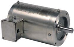US Motors - 1 hp, TEFC Enclosure, No Thermal Protection, 1,750 RPM, 208-230/460 Volt, 60 Hz, Three Phase Energy Efficient Motor - Size 56C Frame, C-Face Mount, 1 Speed, Ball Bearings, 3.1-2.9/1.4 Full Load Amps, F Class Insulation, Reversible - Exact Tooling