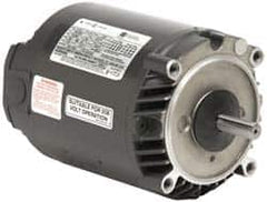 US Motors - 1/2 hp, ODP Enclosure, No Thermal Protection, 1,725 RPM, 208-230/460 Volt, 60 Hz, Polyphase Motor - Size 56C Frame, C-Face Mount, 1 Speed, Ball Bearings, 1.98-1.9/.98 Full Load Amps, B Class Insulation - Exact Tooling