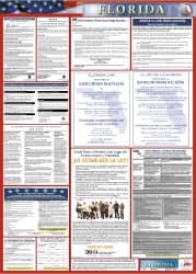 NMC - 24" Wide x 40" High Laminated Paper Labor Law Information Poster - Florida Jurisdiction, 0.03" Thick, Spanish - Exact Tooling