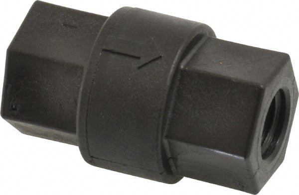 Specialty Mfr - 1/4" Polypropylene Check Valve - Inline, FNPT x FNPT, 125 WOG - Exact Tooling