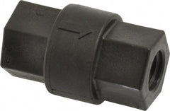Specialty Mfr - 1/4" Polypropylene Check Valve - Inline, FNPT x FNPT, 125 WOG - Exact Tooling